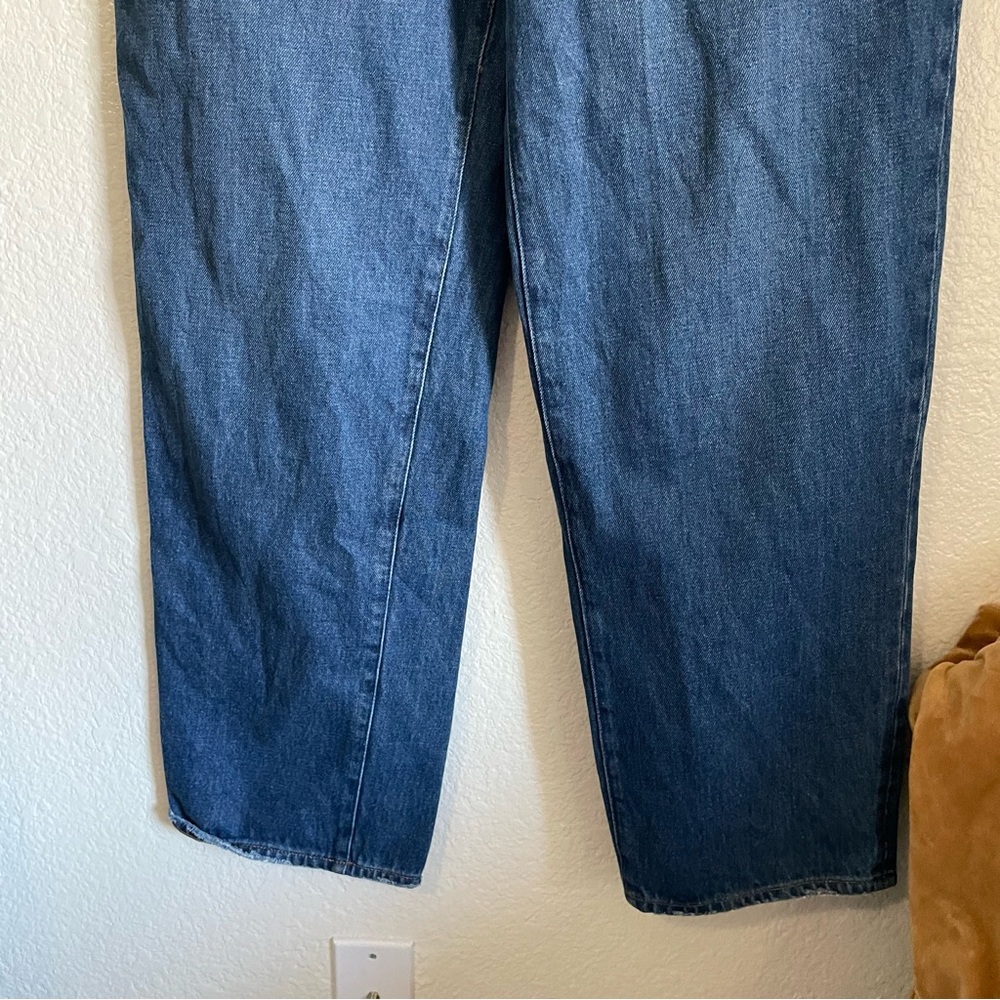 Madewell Baggy Straight Jeans Indigo Blue Size 31 Wide Leg High Waisted NH643 - Picture 5 of 9